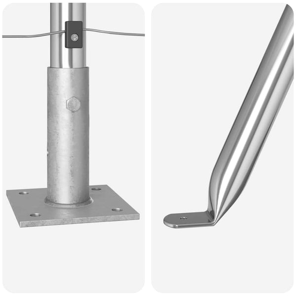 Zaunpfosten Grau 26 Stk. 130cm