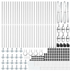 Zaunpfosten Grau 26 Stk. 130cm