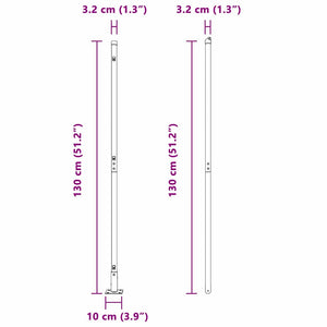 Zaunpfosten Grau 26 Stk. 130cm
