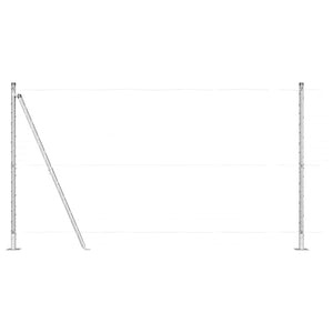 Zaunpfosten Grau 3,2x3,2x150cm - 26er Set
