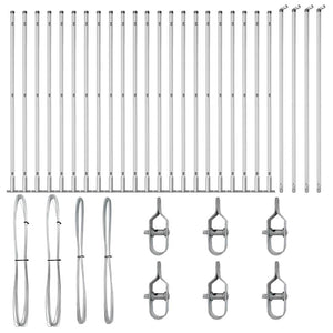 Zaunpfosten Grau 160 cm, 26er-Set