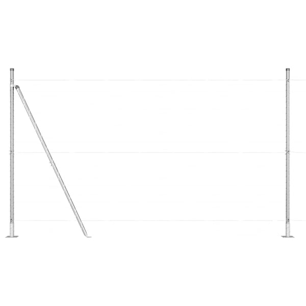 Graue Zaunpfosten 3,2x3,2x170cm, 26er Set