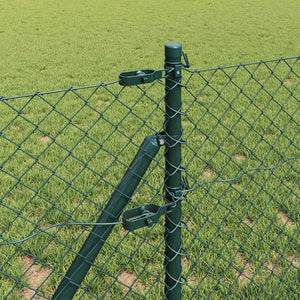 Grüne Zaunpfosten 10x0,4m Stahl PVC