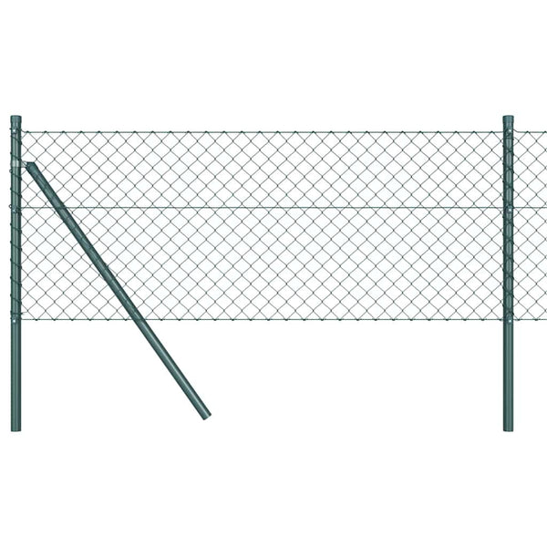 Grüne Zaunpfosten 10x0,4m Stahl PVC