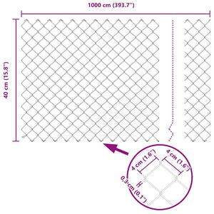 Grüne Zaunpfosten 10x0,4m Stahl PVC