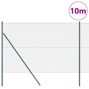 Grüne Zaunpfosten 10 x 1,6 m