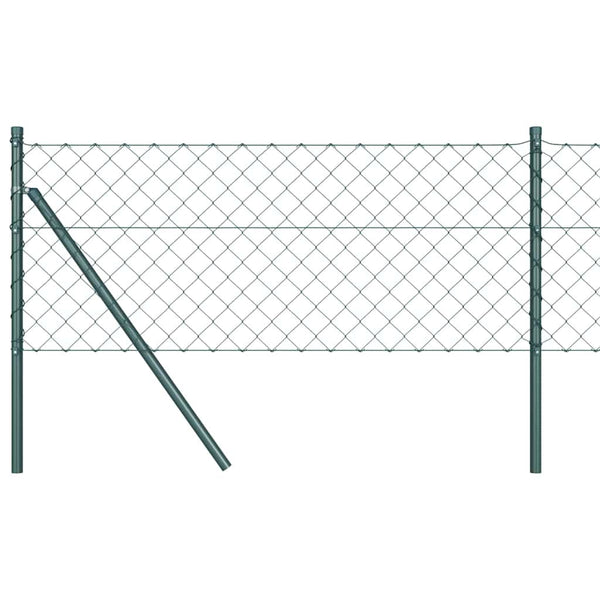 Grüne Zaunpfosten 10x0,4m Stahl PVC