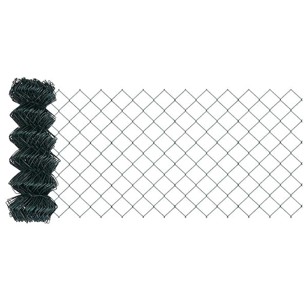 Grüne Zaunpfosten 10x0,4m Stahl PVC