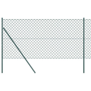 Grüne Zaunpfosten 10 x 1 m Stahl PVC