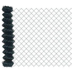 Grüne Zaunpfosten 10 x 1 m Stahl PVC