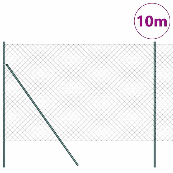 Grüne Zaunpfosten 10 x 1,6 m
