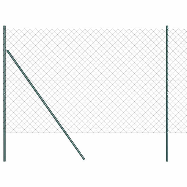 vidaXL Poteau de clôture vert 1,5 x 25 m (maille 60 x 60 mm) en acier