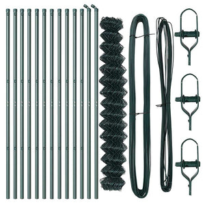 vidaXL Poteau de clôture vert 1,5 x 25 m (maille 60 x 60 mm) en acier