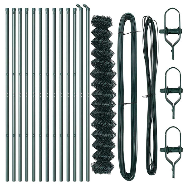 vidaXL Poteau de clôture vert 1,5 x 25 m (maille 60 x 60 mm) en acier