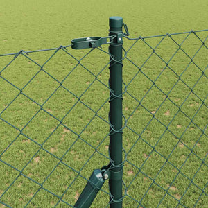 vidaXL Poteau de clôture vert 25 x 1,6 m (maille 60 x 60 mm) Acier et PVC