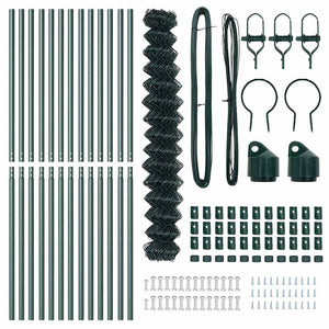 vidaXL Poteau de clôture vert 25 x 1,6 m (maille 60 x 60 mm) Acier et PVC