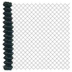 vidaXL Poteau de clôture vert 25 x 1,6 m (maille 60 x 60 mm) Acier et PVC