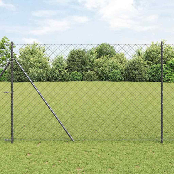 Zaunpfosten Grau 10 x 1,5 m Stahl PVC