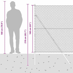 Graue Zaunpfosten 10 x 1,6 m