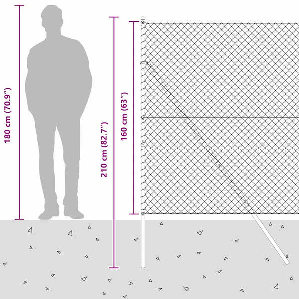 Graue Zaunpfosten 10 x 1,6 m