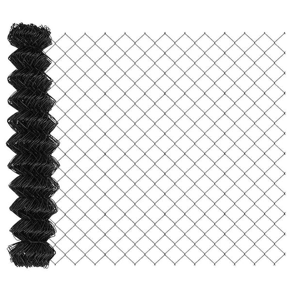 Graue Zaunpfosten, 10 x 1 m, Stahl & PVC