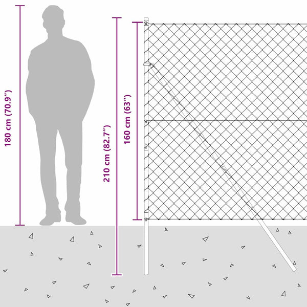 Zaunpfosten Grau, 10 x 1,6 m, 60x60 mm