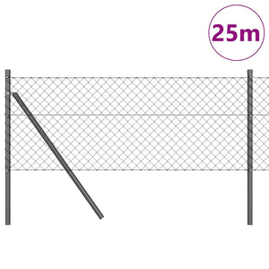 Grauer Zaunpfosten 2,5 m Stahl PVC