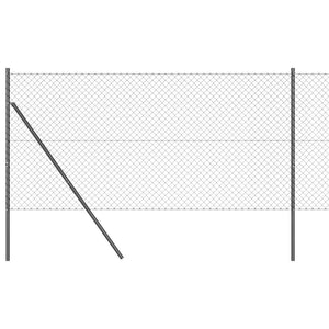 Zaunpfosten Grau 1 m Stahl PVC