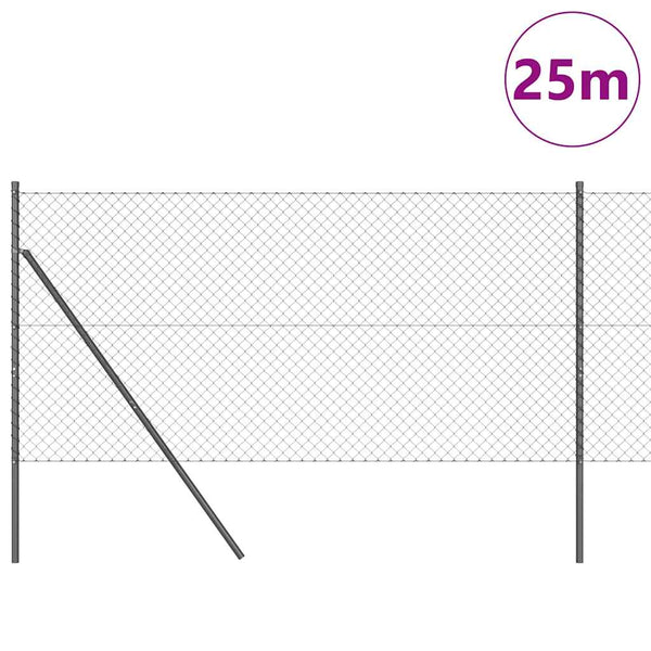Zaunpfosten Grau 1 m Stahl PVC