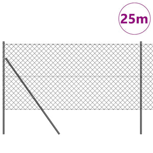 Grauer Zaunpfosten, 1 m Stahl