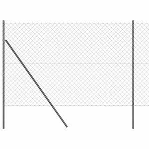 Graue Zaunpfosten 2,5 m Stahl