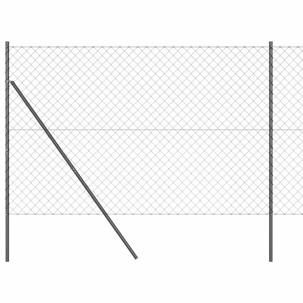 Grauer Zaunpfosten 2,5 m Stahl PVC