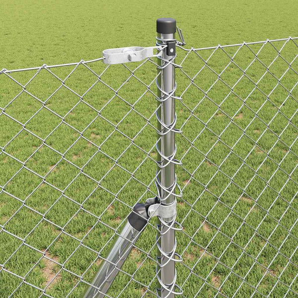 Zaunpfosten Silber 10 x 1 m Stahl