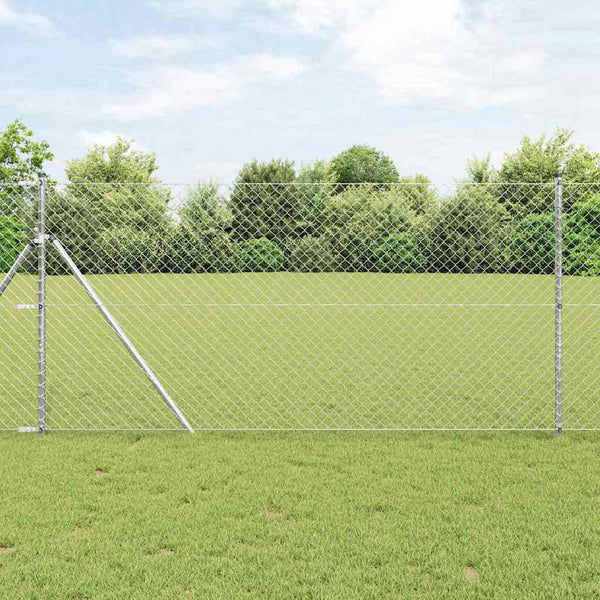 Zaunpfosten Silber 10 x 1 m Stahl
