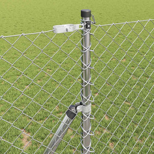 Zaunpfosten Silber, 10 x 1,4 m Stahl