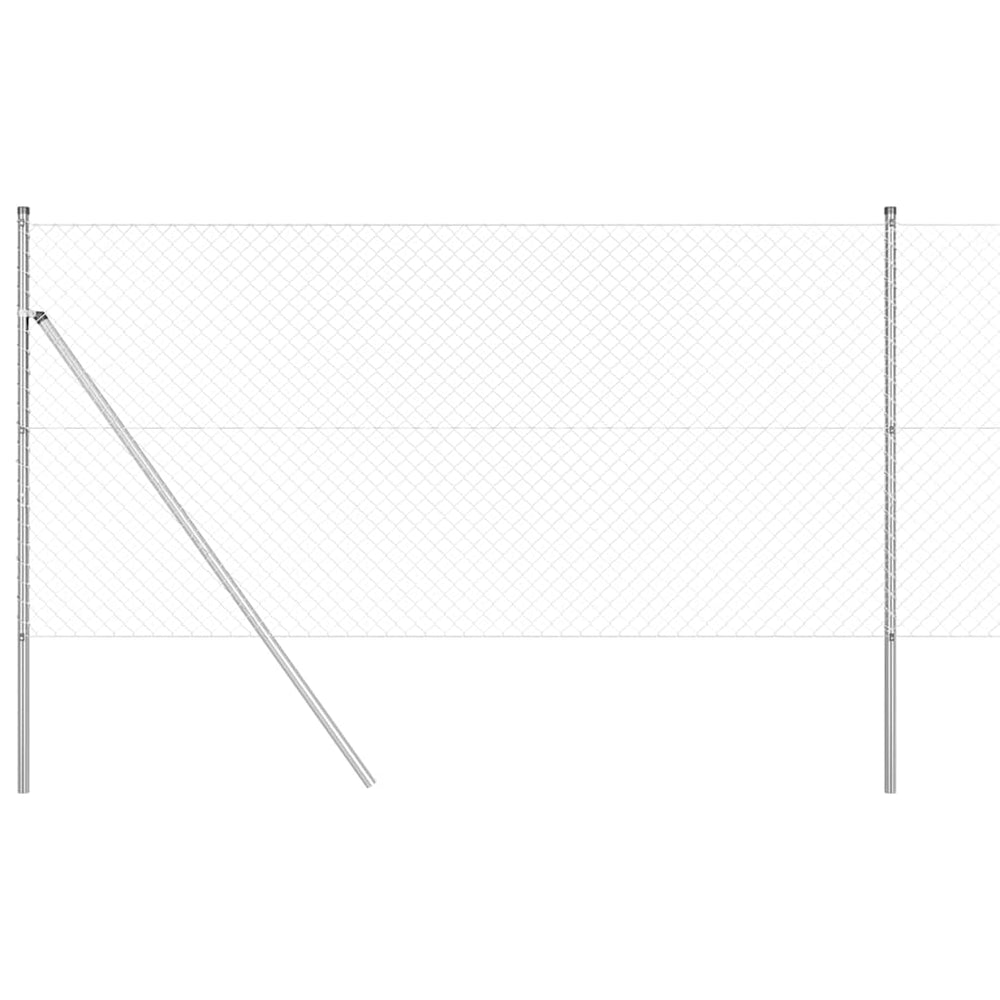 Zaunpfosten Silber, 10 x 1,4 m Stahl