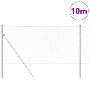 Zaunpfosten Silber, 10 x 1,4 m Stahl