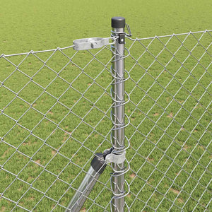 Silberner Zaunpfosten 10 x 1,6 m