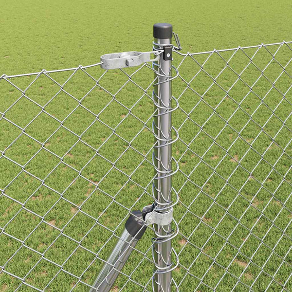 Silberner Zaunpfosten 10 x 1,6 m