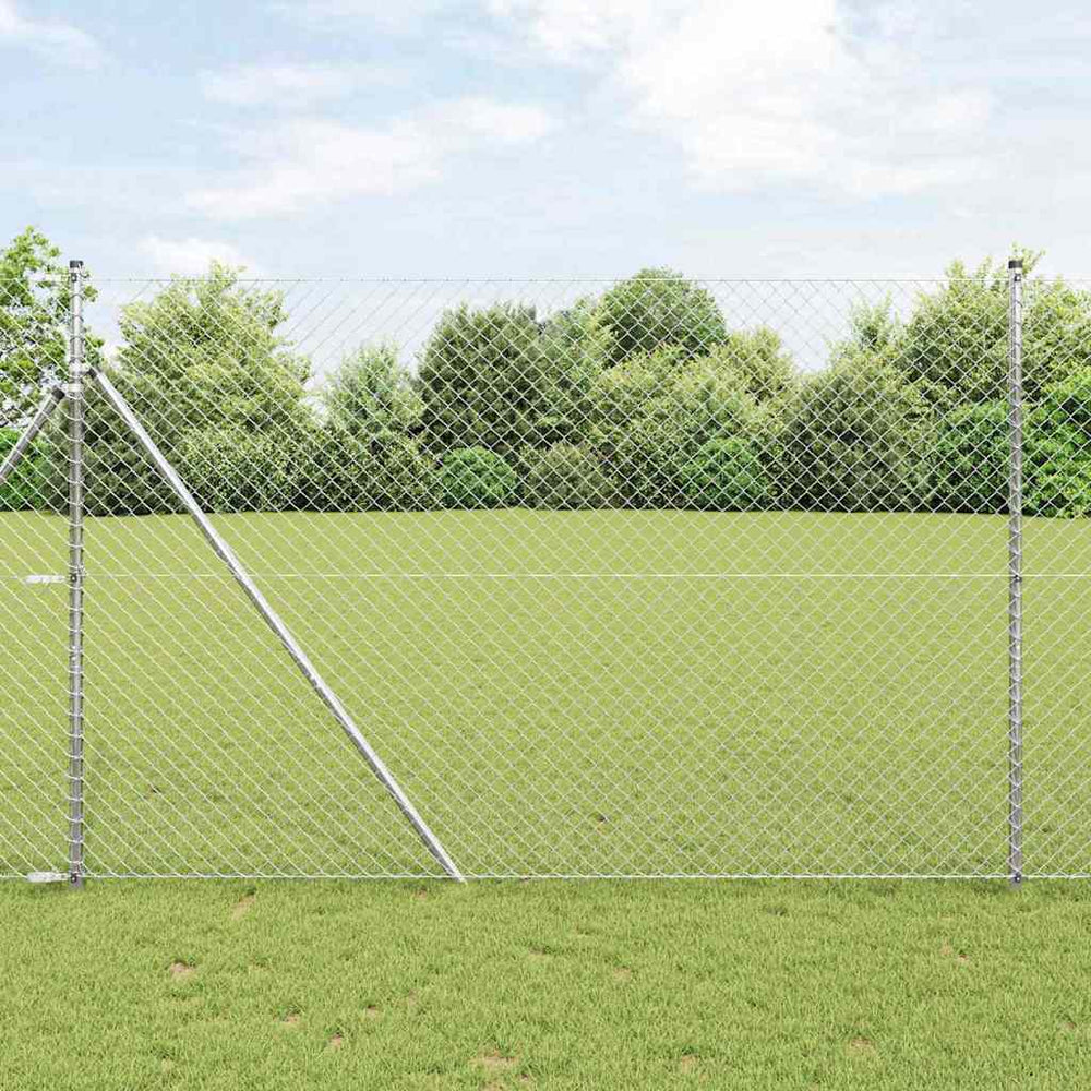 Silberner Zaunpfosten 10 x 1,6 m