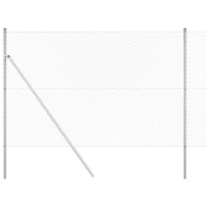 Silberner Zaunpfosten 10 x 1,6 m