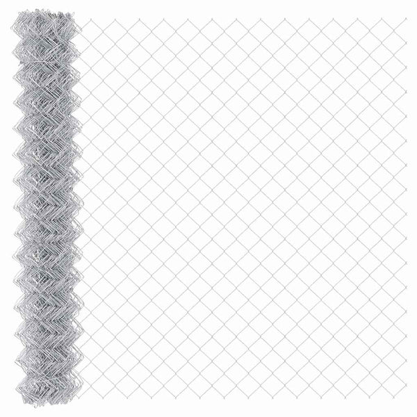 Silberner Zaunpfosten 10 x 1,6 m