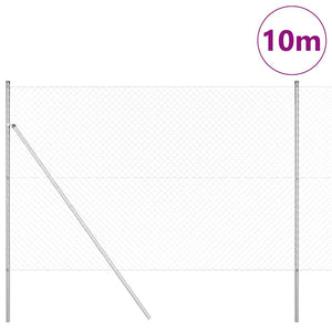 Silberner Zaunpfosten 10 x 1,6 m