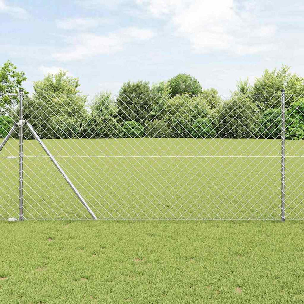 Silberner Zaunpfosten 10 x 1 m