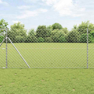 Zaunpfosten Silber 10x1,4m Stahl