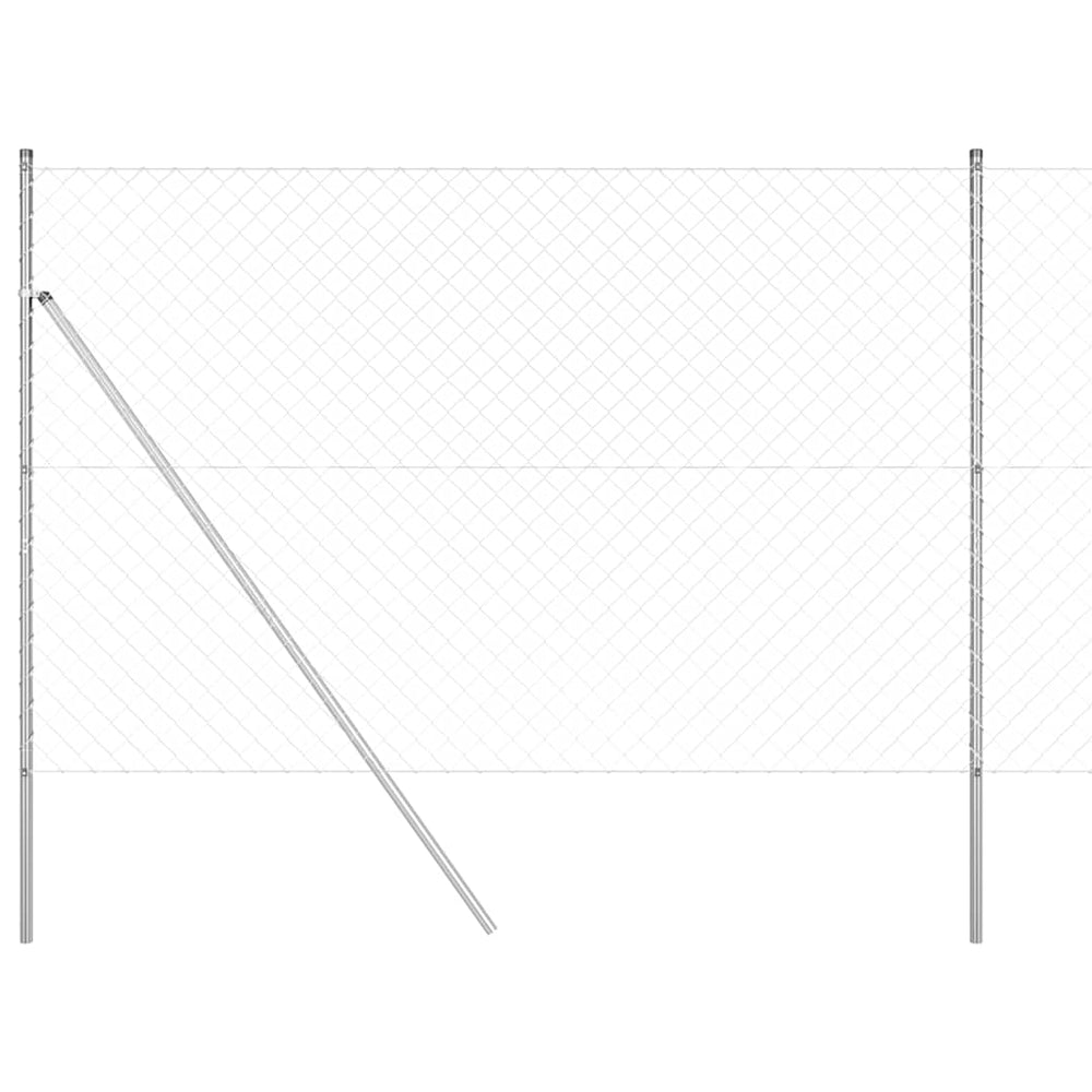 Silberner Zaunpfosten 10 x 1,6 m