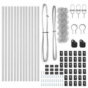 Zaunpfosten Silber 2.5 x 0.6m Stahl