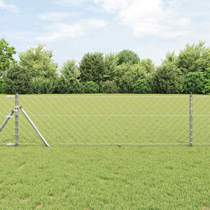 Zaunpfosten Silber 2,5 m Stahl