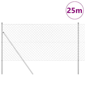 Silberner Zaunpfosten 2.5 x 1.2 m
