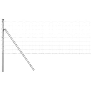 Silberner Zaun mit Pfosten 0,6x10m